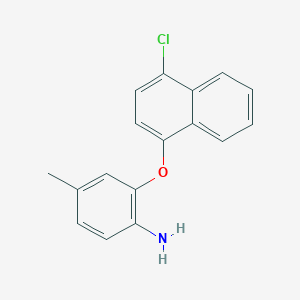 molecular formula C17H14ClNO B1345856 2-[(4-Chloro-1-naphthyl)oxy]-4-methylphenylamine CAS No. 946729-16-4