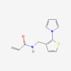 molecular formula C12H12N2OS B13458596 N-{[2-(1H-pyrrol-1-yl)thiophen-3-yl]methyl}prop-2-enamide 