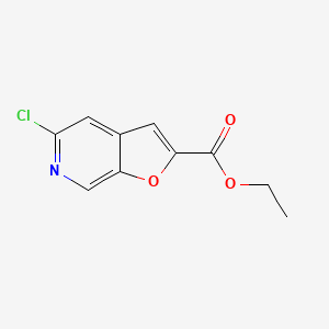 molecular formula C10H8ClNO3 B13458597 Ethyl5-chlorofuro[2,3-c]pyridine-2-carboxylate CAS No. 1823370-60-0
