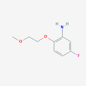molecular formula C9H12FNO2 B1345860 5-Fluoro-2-(2-methoxyethoxy)aniline CAS No. 946683-70-1