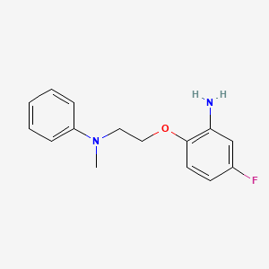 molecular formula C15H17FN2O B1345863 N-[2-(2-氨基-4-氟苯氧基)乙基]-N-甲基-N-苯胺 CAS No. 946774-84-1