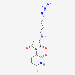 molecular formula C13H16N6O4 B13458635 3-{3-[(4-azidobutyl)amino]-2,5-dioxo-2,5-dihydro-1H-pyrrol-1-yl}piperidine-2,6-dione 