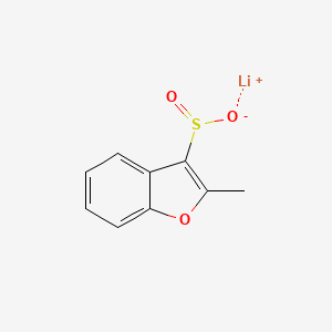 molecular formula C9H7LiO3S B13458676 Lithium(1+) 2-methyl-1-benzofuran-3-sulfinate 
