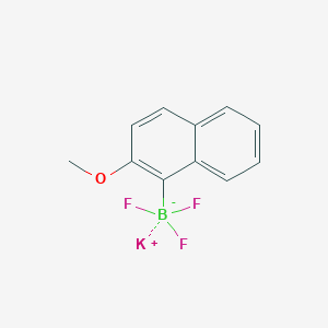 molecular formula C11H9BF3KO B13458688 Potassium trifluoro(2-methoxynaphthalen-1-yl)boranuide 