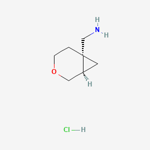 molecular formula C7H14ClNO B13458693 rac-1-[(1R,6S)-3-oxabicyclo[4.1.0]heptan-6-yl]methanamine hydrochloride 