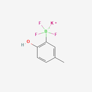 molecular formula C7H7BF3KO B13458714 Potassium trifluoro(2-hydroxy-5-methylphenyl)borate 
