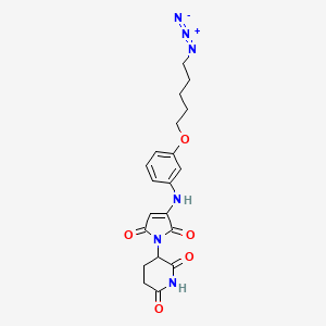 molecular formula C20H22N6O5 B13458718 3-[3-({3-[(5-azidopentyl)oxy]phenyl}amino)-2,5-dioxo-2,5-dihydro-1H-pyrrol-1-yl]piperidine-2,6-dione 