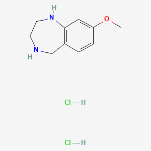 molecular formula C10H16Cl2N2O B13458726 8-methoxy-2,3,4,5-tetrahydro-1H-1,4-benzodiazepine dihydrochloride 
