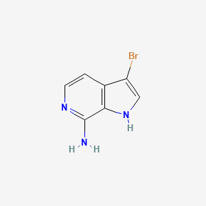 molecular formula C7H6BrN3 B13458731 3-bromo-1H-pyrrolo[2,3-c]pyridin-7-amine 