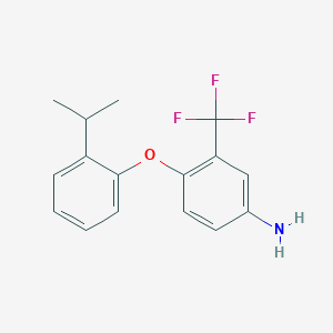 molecular formula C16H16F3NO B1345874 4-(2-Isopropylphenoxy)-3-(trifluoromethyl)aniline CAS No. 946740-58-5