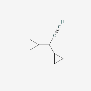 molecular formula C9H12 B13458740 (1-Cyclopropylprop-2-yn-1-yl)cyclopropane CAS No. 2913408-18-9