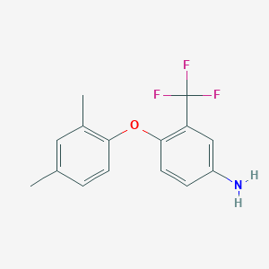 molecular formula C15H14F3NO B1345875 4-(2,4-二甲基苯氧基)-3-(三氟甲基)苯胺 CAS No. 946662-79-9
