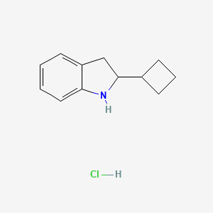 molecular formula C12H16ClN B13458788 2-cyclobutyl-2,3-dihydro-1H-indole hydrochloride 