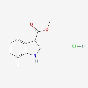 molecular formula C11H14ClNO2 B13458812 methyl 7-methyl-2,3-dihydro-1H-indole-3-carboxylate hydrochloride 