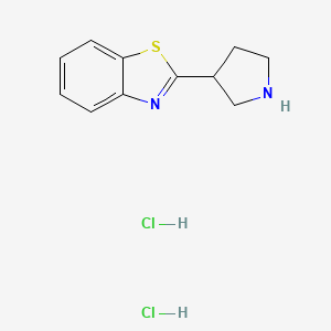 molecular formula C11H14Cl2N2S B13458824 2-(Pyrrolidin-3-yl)-1,3-benzothiazole dihydrochloride 