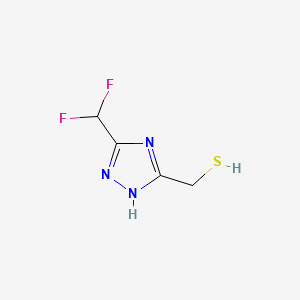 molecular formula C4H5F2N3S B13458858 (5-(Difluoromethyl)-4H-1,2,4-triazol-3-yl)methanethiol 