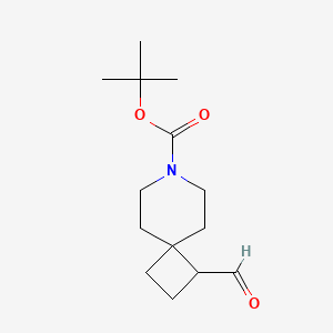 molecular formula C14H23NO3 B13458884 Tert-butyl 1-formyl-7-azaspiro[3.5]nonane-7-carboxylate 
