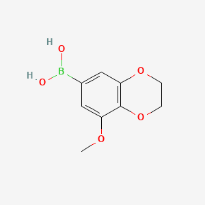 molecular formula C9H11BO5 B13458893 (5-Methoxy-2,3-dihydro-1,4-benzodioxin-7-yl)boronic acid 