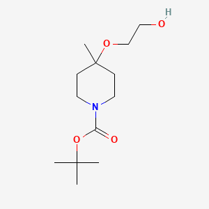 molecular formula C13H25NO4 B13458898 Tert-butyl 4-(2-hydroxyethoxy)-4-methylpiperidine-1-carboxylate 