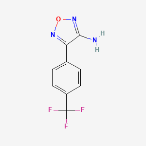 molecular formula C9H6F3N3O B13458899 4-[4-(Trifluoromethyl)phenyl]-1,2,5-oxadiazol-3-amine 