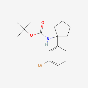 molecular formula C16H22BrNO2 B13458933 tert-butyl N-[1-(3-bromophenyl)cyclopentyl]carbamate 