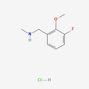 molecular formula C9H13ClFNO B13458935 [(3-Fluoro-2-methoxyphenyl)methyl](methyl)amine hydrochloride CAS No. 2866316-80-3