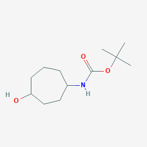 molecular formula C12H23NO3 B13458990 tert-butyl N-(4-hydroxycycloheptyl)carbamate 