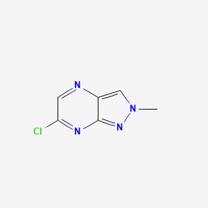 molecular formula C6H5ClN4 B13459011 6-chloro-2-methyl-2H-pyrazolo[3,4-b]pyrazine CAS No. 2411635-86-2