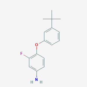 molecular formula C16H18FNO B1345902 4-[3-(叔丁基)苯氧基]-3-氟苯胺 CAS No. 946699-13-4