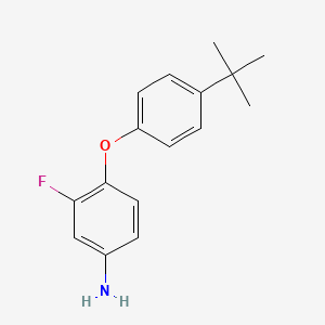 molecular formula C16H18FNO B1345904 4-[4-(叔丁基)苯氧基]-3-氟苯胺 CAS No. 946785-77-9