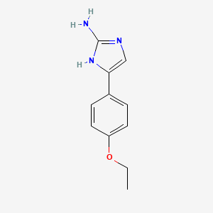 molecular formula C11H13N3O B13459051 4-(4-ethoxyphenyl)-1H-imidazol-2-amine 