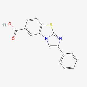 molecular formula C16H10N2O2S B13459058 4-Phenyl-7-thia-2,5-diazatricyclo[6.4.0.0,2,6]dodeca-1(12),3,5,8,10-pentaene-11-carboxylic acid 