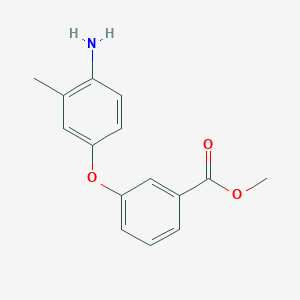 molecular formula C15H15NO3 B1345907 Methyl 3-(4-amino-3-methylphenoxy)benzoate CAS No. 946786-12-5