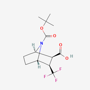 molecular formula C13H18F3NO4 B13459071 rac-(1R,2S,3R,4S)-7-[(tert-butoxy)carbonyl]-3-(trifluoromethyl)-7-azabicyclo[2.2.1]heptane-2-carboxylic acid 