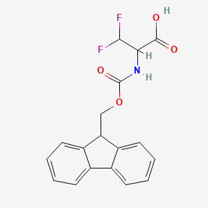 molecular formula C18H15F2NO4 B13459081 N-fmoc-3,3-difluoro-dl-alanine 