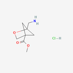molecular formula C8H14ClNO3 B13459137 Methyl 1-(aminomethyl)-2-oxabicyclo[2.1.1]hexane-4-carboxylate hydrochloride 