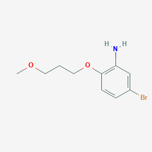molecular formula C10H14BrNO2 B1345914 5-Bromo-2-(3-methoxypropoxy)aniline CAS No. 946786-59-0