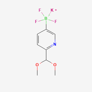molecular formula C8H10BF3KNO2 B13459196 Potassium (6-(dimethoxymethyl)pyridin-3-yl)trifluoroborate 