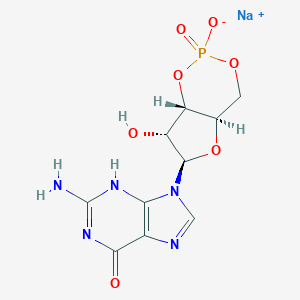 molecular formula C10H11N5NaO7P B134592 Guanosine 3',5'-cyclic monophosphate sodium salt CAS No. 40732-48-7