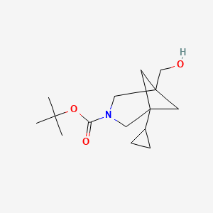 molecular formula C15H25NO3 B13459207 Tert-butyl 1-cyclopropyl-5-(hydroxymethyl)-3-azabicyclo[3.1.1]heptane-3-carboxylate 