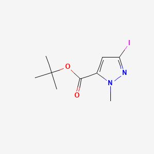 molecular formula C9H13IN2O2 B13459208 tert-butyl 3-iodo-1-methyl-1H-pyrazole-5-carboxylate 