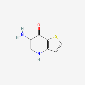 molecular formula C7H6N2OS B13459257 6-Aminothieno[3,2-b]pyridin-7-ol 