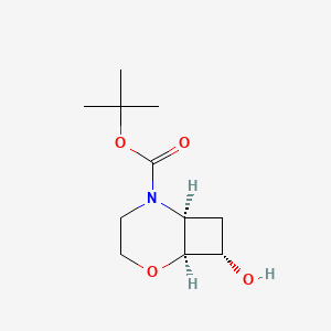 molecular formula C11H19NO4 B13459278 rac-tert-butyl (1R,6R,8R)-8-hydroxy-2-oxa-5-azabicyclo[4.2.0]octane-5-carboxylate 