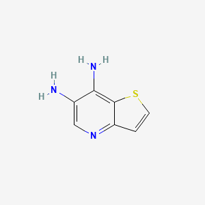 molecular formula C7H7N3S B13459313 Thieno[3,2-b]pyridine-6,7-diamine 