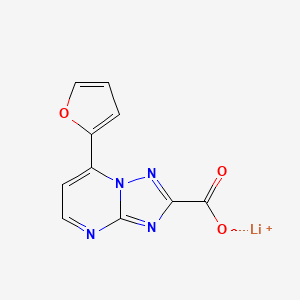 molecular formula C10H5LiN4O3 B13459383 Lithium(1+) 7-(furan-2-yl)-[1,2,4]triazolo[1,5-a]pyrimidine-2-carboxylate 