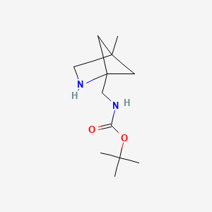 molecular formula C12H22N2O2 B13459390 tert-butyl N-({4-methyl-2-azabicyclo[2.1.1]hexan-1-yl}methyl)carbamate 