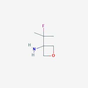 molecular formula C6H12FNO B13459396 3-(2-Fluoropropan-2-yl)oxetan-3-amine 