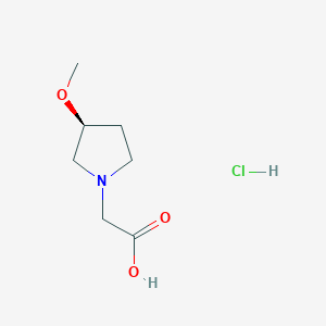 molecular formula C7H14ClNO3 B13459410 2-[(3S)-3-methoxypyrrolidin-1-yl]acetic acid hydrochloride CAS No. 1841285-51-5
