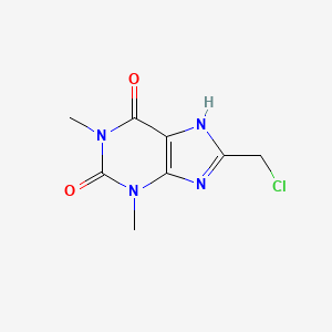 molecular formula C8H9ClN4O2 B1345943 8-(chloromethyl)-1,3-dimethyl-2,3,6,9-tetrahydro-1H-purine-2,6-dione CAS No. 64398-14-7