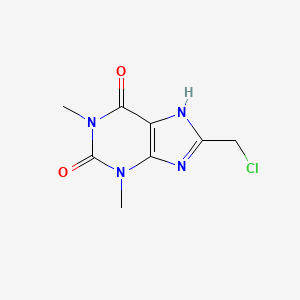 molecular formula C8H9ClN4O2 B1345943 1H-Purine-2,6-dione, 8-(chloromethyl)-3,7-dihydro-1,3-dimethyl- CAS No. 64398-14-7
